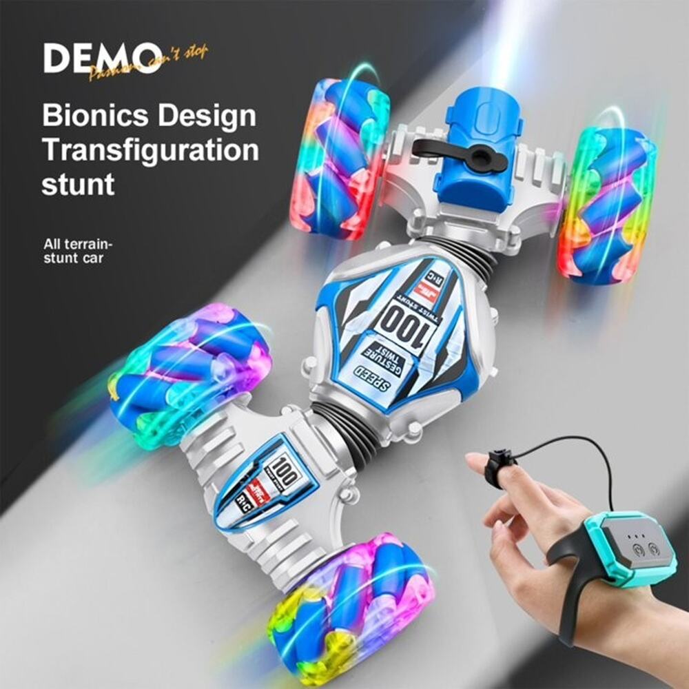 4WD Gesture Sensor RC Stunt Car Toys,Watch & Handle Dual Control Toys,Deformable - Picture 8 of 8